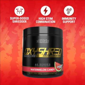EHP Labs OxyShred Hardcore Pre Workout Powder - Energy Boost