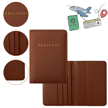 Stylish Passport Holder for Travel in Brown and Black