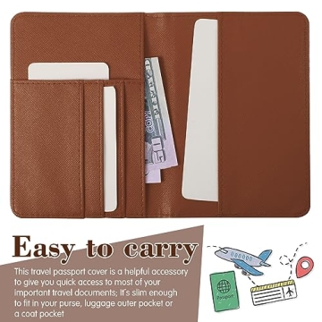 Stylish Passport Holder for Travel in Brown and Black
