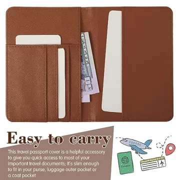 Stylish Passport Holder for Travel in Brown and Black