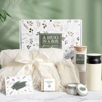 Frerdui Self Care Gifts for Women, Get Well Gifts for Women, Sympathy Gift Baskets, Get Well Soon Ca...