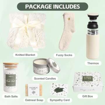 Frerdui Self Care Gifts for Women, Get Well Gifts for Women, Sympathy Gift Baskets, Get Well Soon Care Package, Inspirational Gifts for Women, Encouragement Gifts Baskets for Women, Sending Hug Gifts