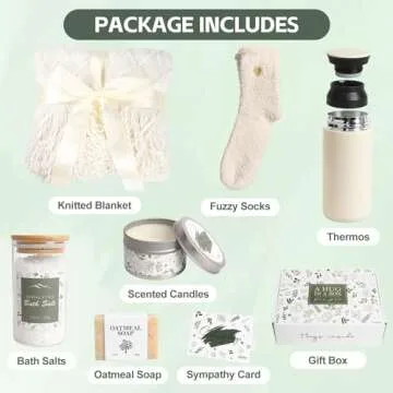 Frerdui Self Care Gifts for Women, Get Well Gifts for Women, Sympathy Gift Baskets, Get Well Soon Care Package, Inspirational Gifts for Women, Encouragement Gifts Baskets for Women, Sending Hug Gifts