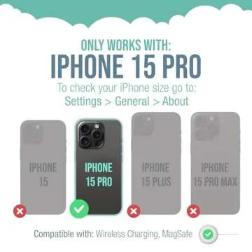 Smartish® iPhone 15 Pro Magnetic Case - Gripmunk Compatible with MagSafe [Lightweight + Protective] Slim/Thin Grip Cover for Apple iPhone 15 Pro - Clearly Clear