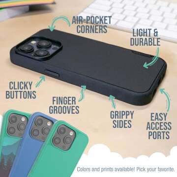 Smartish® iPhone 15 Pro Magnetic Case - Gripmunk Compatible with MagSafe [Lightweight + Protective] Slim/Thin Grip Cover for Apple iPhone 15 Pro - Clearly Clear