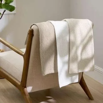 Bedsure Waffle Comforter Set King - Cozy Cotton Bedding