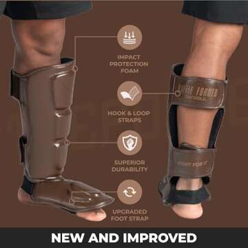 Sanabul Battle Forged Muay Thai Shin Guards for Ultimate Combat Protection