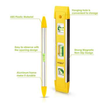 Picture Hanging Kit, Picture Frame Hanger Tool, 222 Pieces Heavy Duty Photo Hanger Accessories with Picture Hanging Wire, Hooks, Nails and Hanger Level