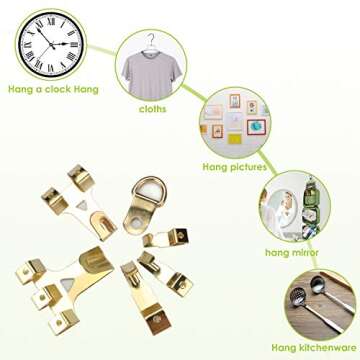 Picture Hanging Kit, Picture Frame Hanger Tool, 222 Pieces Heavy Duty Photo Hanger Accessories with Picture Hanging Wire, Hooks, Nails and Hanger Level