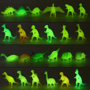 Glow in Dark Mini Dinosaur Toy Set for Kids Parties
