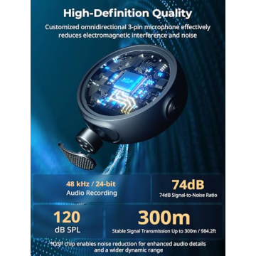 SMALLRIG S60 Wireless Lavalier Microphone - 44H Battery