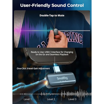 SMALLRIG S60 Wireless Lavalier Microphone - 44H Battery