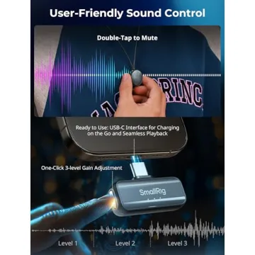 SMALLRIG S60 Wireless Lavalier Microphone - 44H Battery