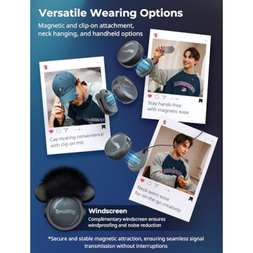 SMALLRIG S60 Wireless Lavalier Microphone - 44H Battery