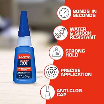 Versatile 20 Gram Super Glue Bottle for Quick Repairs