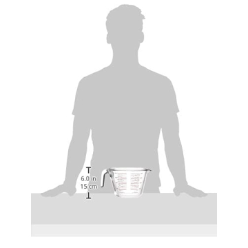 Amazon Basics Glass Measuring Cup with 8 Cup Capacity