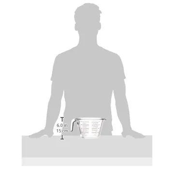 Amazon Basics Glass Measuring Cup with 8 Cup Capacity