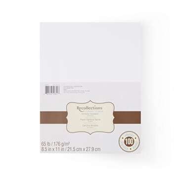 MICHAELS White Gold 8.5”; x 11”; Shimmer Cardstock Paper by Recollections™, 100 Sheets