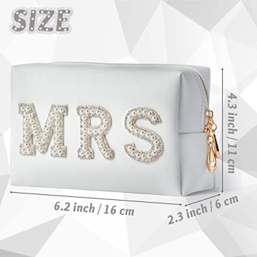 Y1tvei Bling Varsity Letter Makeup Bag for Women | Elegant & Durable