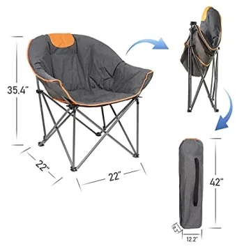 Suntime Sofa Chair - Oversized Padded Moon Leisure Folding Chair