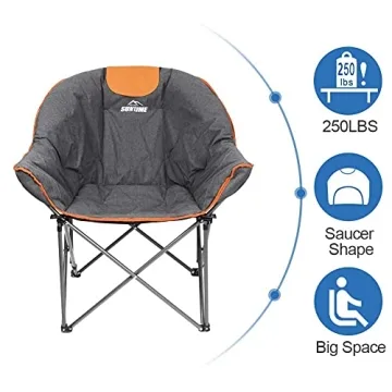 Suntime Sofa Chair - Oversized Padded Moon Leisure Folding Chair
