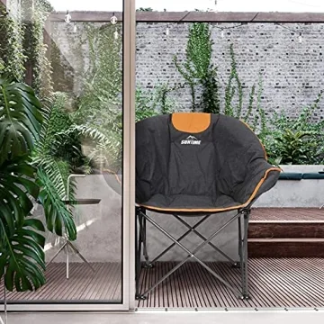 Suntime Sofa Chair - Oversized Padded Moon Leisure Folding Chair