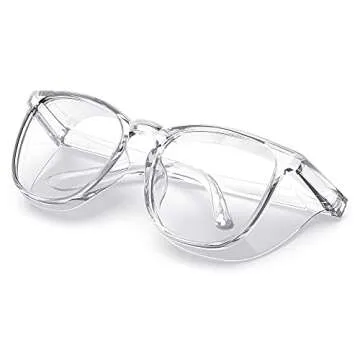 TOREGE Eye Protection Glasses,Fashionable Safety Glasses With Clear No Fog Lenses,Great Safety Goggl...