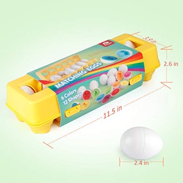 Coogam Educational Matching Eggs for Toddlers