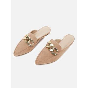 Elegant Juliet Holy Women's Mules Flats Slip on Loafers