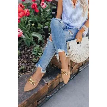 Elegant Juliet Holy Women's Mules Flats Slip on Loafers