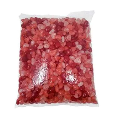 JollyRancher-Jelly Hearts Jelly Beans - 5 lbs - Red, Pink and White Color Heart Shape - Fruit Flavors Jelly Beans Candy, Bulk 5 Pounds By Tundras