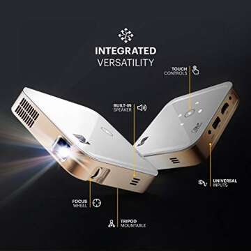 KODAK Luma 350 Portable Smart Projector w/ Luma App | Ultra HD Rechargeable Video Projector w/ Onboa...