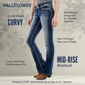 WallFlower Curvy Bootcut Jeans for Juniors Size 9