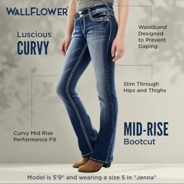 WallFlower Curvy Bootcut Jeans for Juniors Size 9