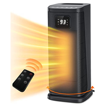 KopBeau 1500W Oscillating Space Heater with Thermostat & Remote