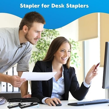 Sherr 20 Pcs Black Desk Stapler Bulk with 25 Sheet Capacity