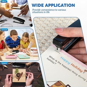 Sherr 20 Pcs Black Desk Stapler Bulk with 25 Sheet Capacity