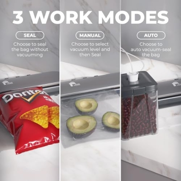 EconoHome Portable Vacuum Sealer - Rechargeable & Fast Sealing