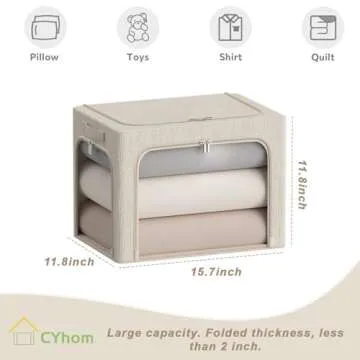 Versatile 3 Openings Clothing Storage Bins - 3Pack