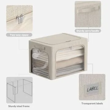 Versatile 3 Openings Clothing Storage Bins - 3Pack