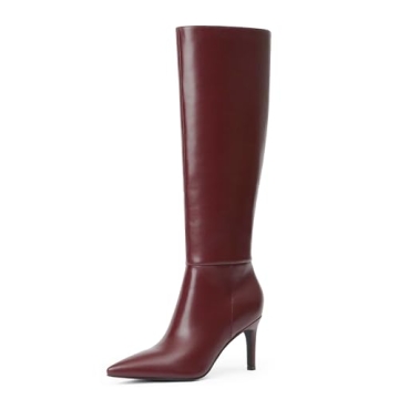 Shop Stylish Easyfox Burgundy Knee High Boots Today!