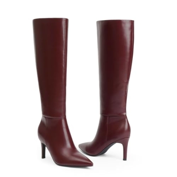 Shop Stylish Easyfox Burgundy Knee High Boots Today!