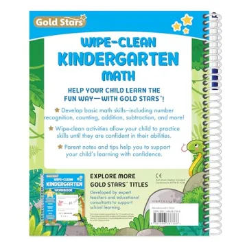 Wipe Clean Math Workbook for Kids Ages 5-6