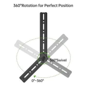 USX MOUNT Soundbar Mount, Flexible Sound Bar TV Mount for Mounting Above or Under TV, Fits Most Sound Bars Up to 16 Lbs, Tool-Free Knob Adjustable, for 23-90" TVs with Detachable Extension Plates