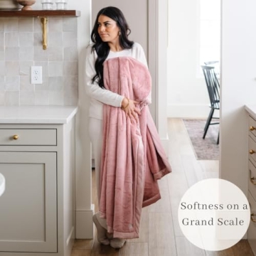 SARANONI Oversized Super Soft Comfy Lush 60" x 80" Adult Extra Large Blanket, (Ballet Slipper Pink)