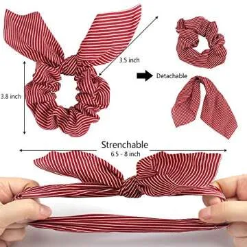 Chic ACO-UINT 20 Pack Chiffon Bow Hair Scrunchies