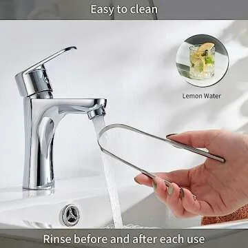 Liatinbo Stainless Steel Tongue Scraper for Fresh Breath