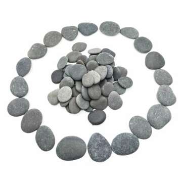 Lifetop 50PCS Painting Rocks - Flat Smooth Kindness Rocks for Arts & Crafts