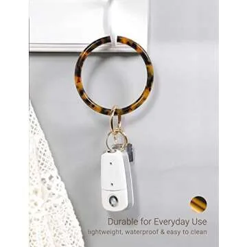 Mymazn Key Ring Bracelet Wristlet Keychain Bangle for Women