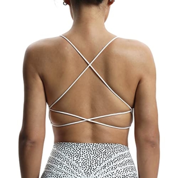 Aoxjox Women’s Workout Sports Bras: Stylish Cross Back Design for Comfort
